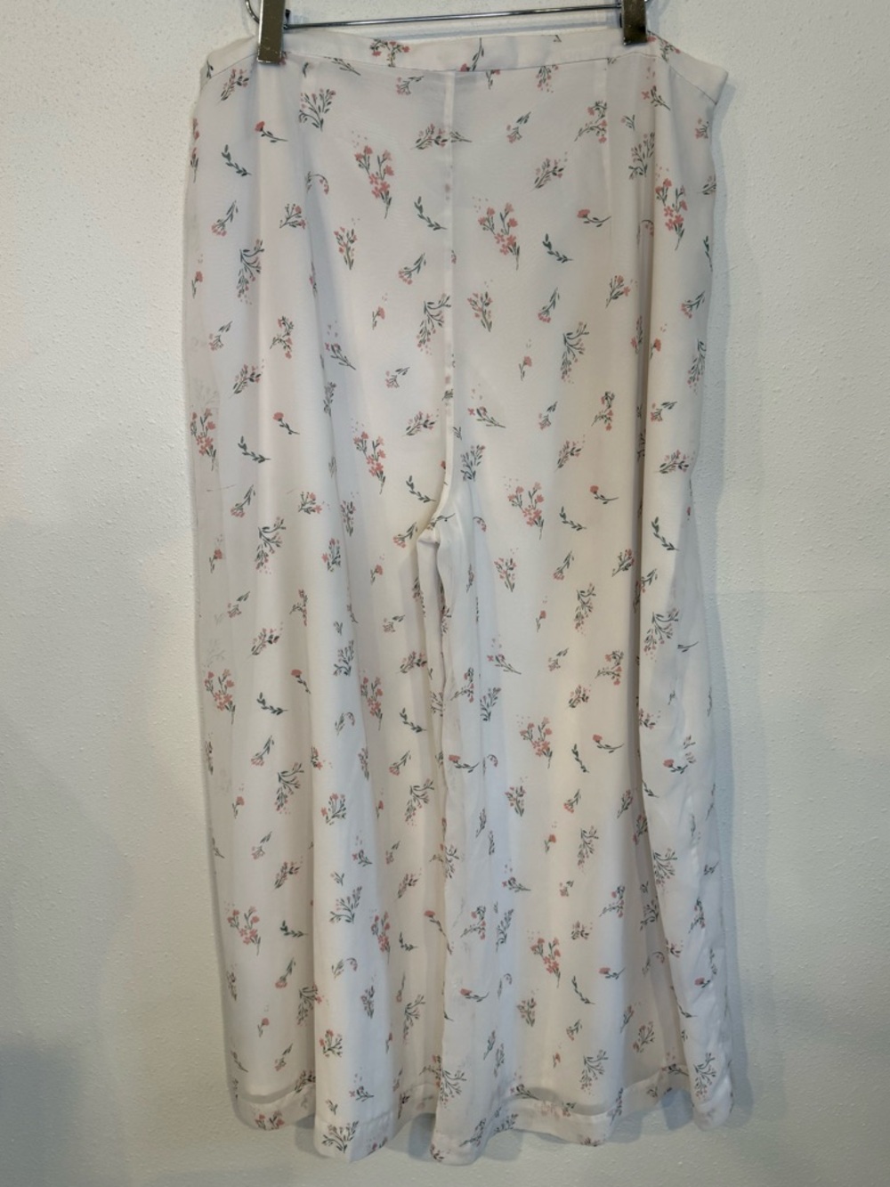 Long Tall Sally Floral Wide Leg Pants Tall Cream Pink Flowy